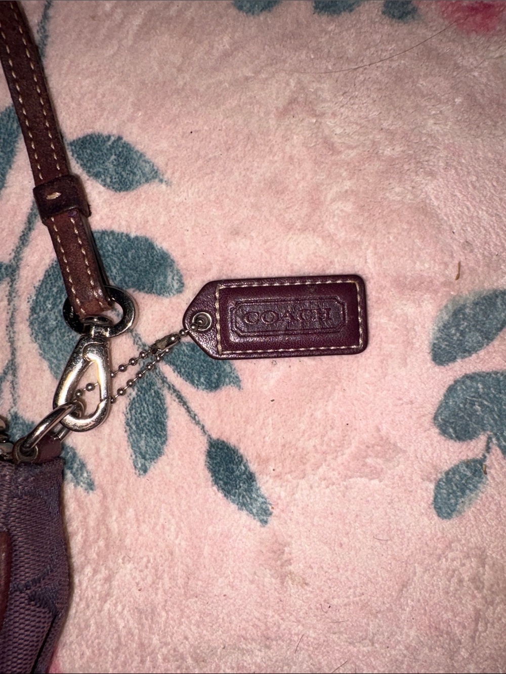 Coach Purple and Brown Signature Shoulder Bag - Picture 2 of 8